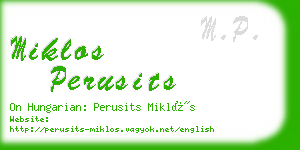 miklos perusits business card